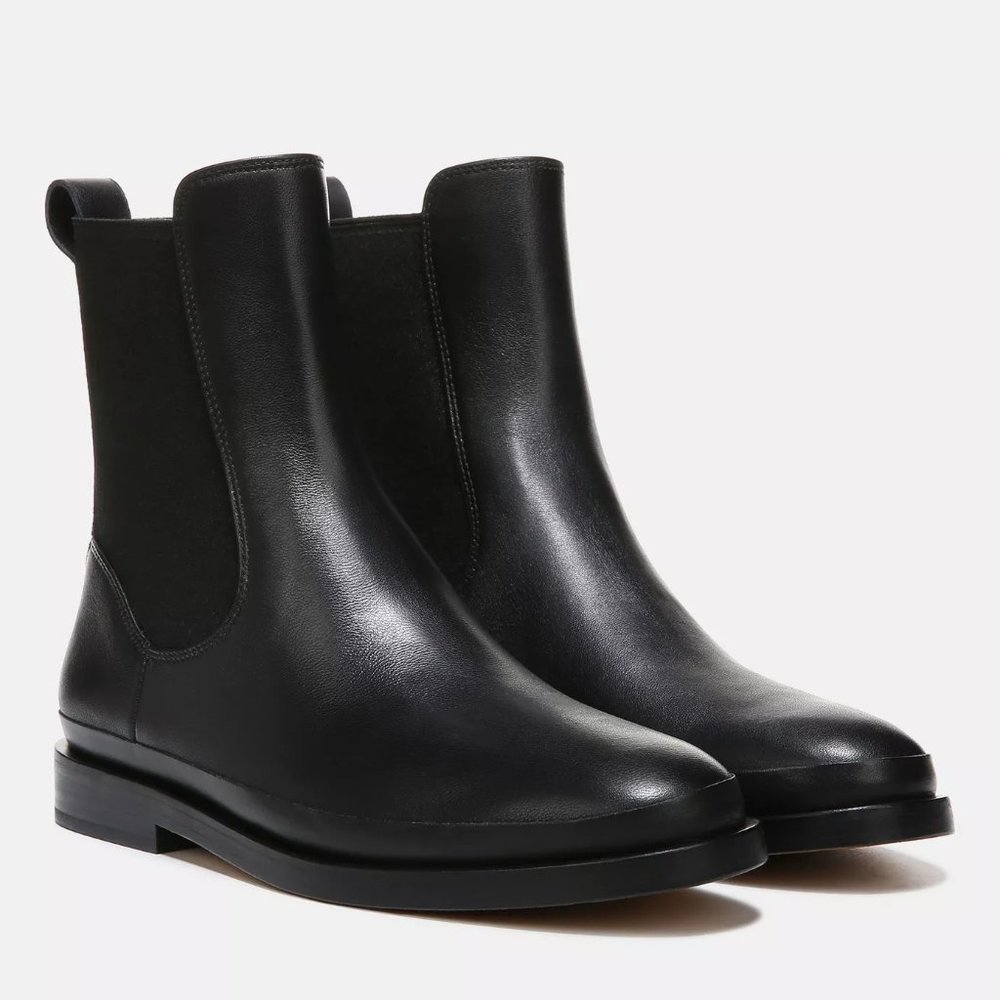 Vince Cecyl Chelsea Leather Ankle Boot - Black - Size 10 - Like New